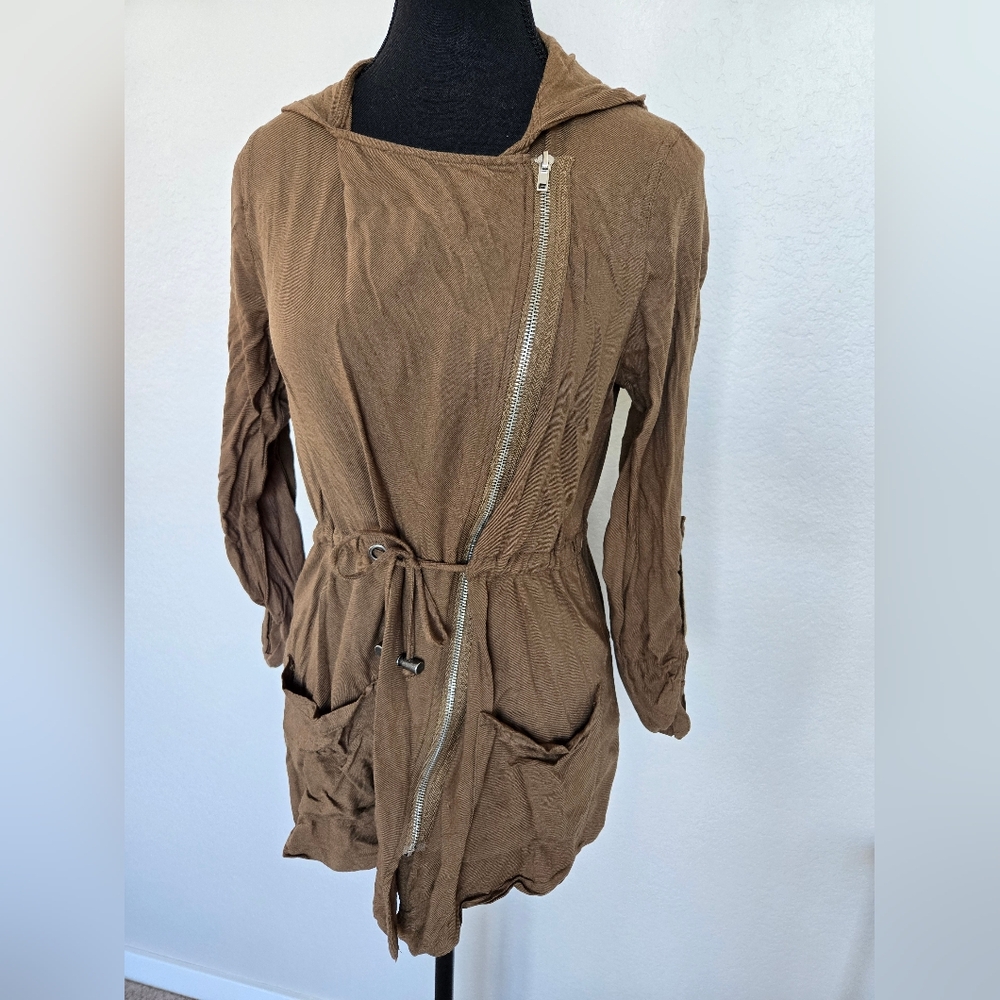 Zip up long shirt Cardigan